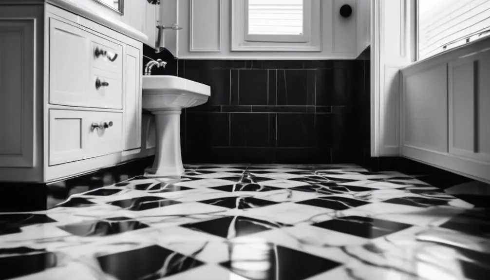 classic monochrome bathroom flooring