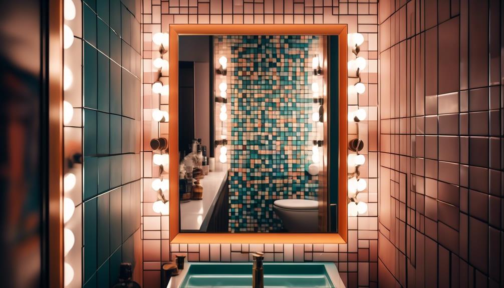 decorative tiles for bathroom mirrors