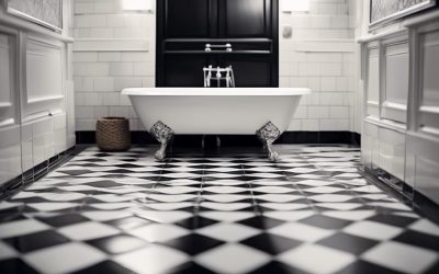 Stylish Guide to Classic Black and White Bath Floors