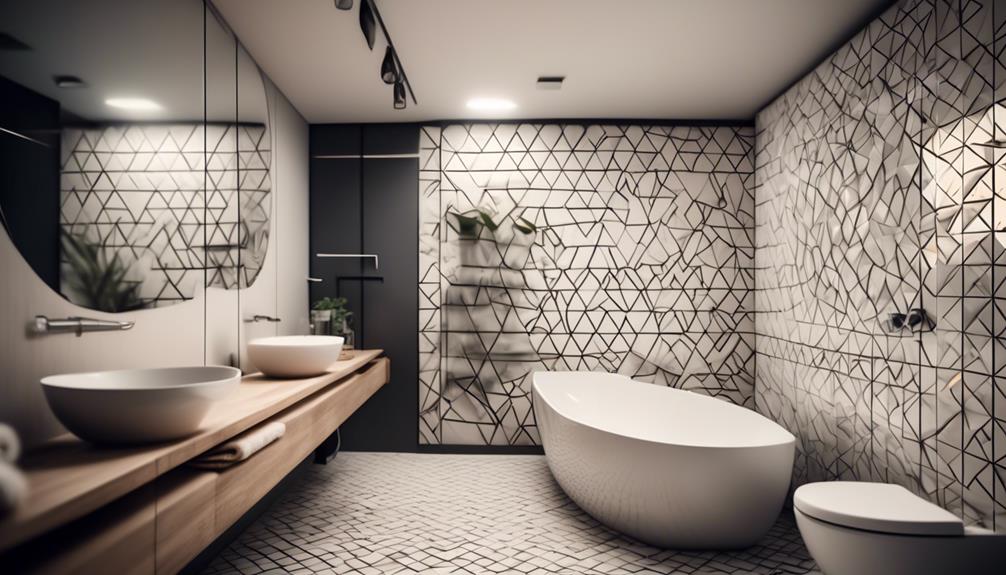 geometric pattern of tiles