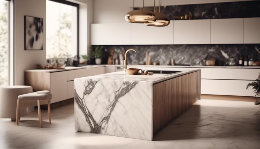 modern kitchen stone countertop