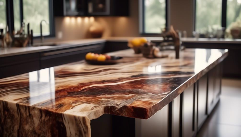 natural fossilized wood countertops