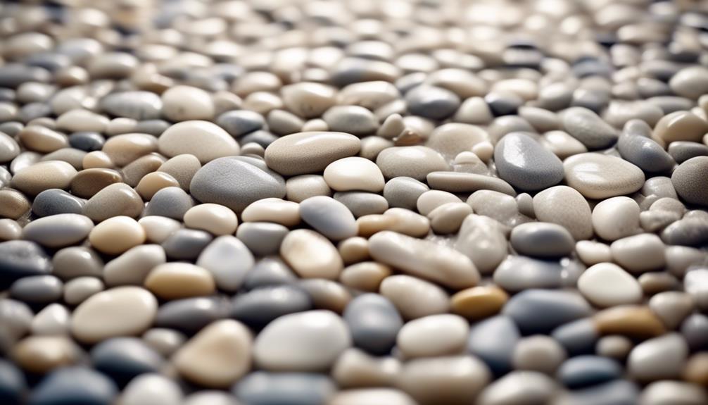 pebble tiles for beach themed flooring