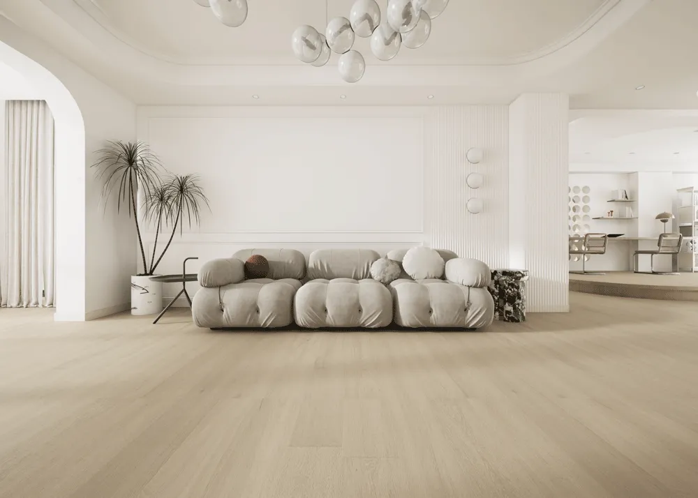 Modern living room with soft furnishings