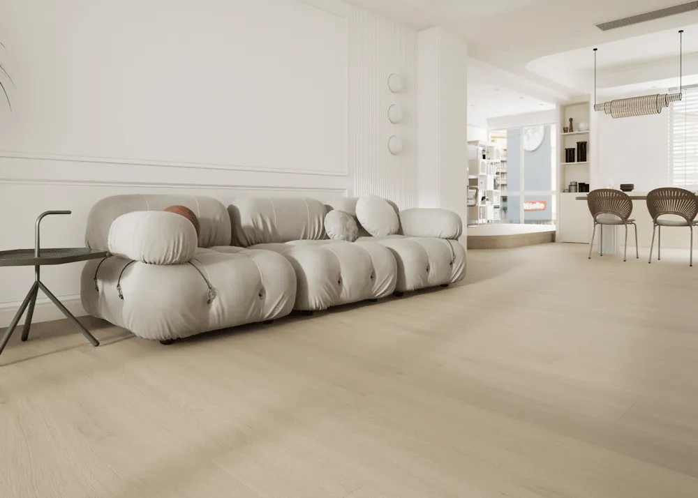 Modern living room with soft sofa