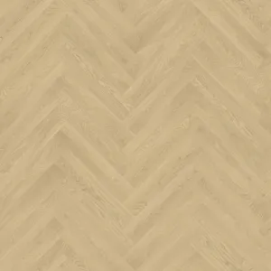 Light wood herringbone pattern flooring.