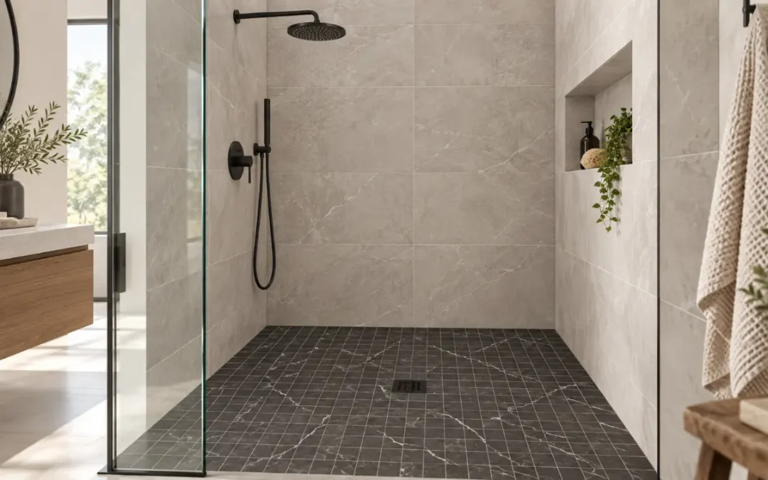 Best Porcelain Tile for Shower Floors: Size, Slip Resistance, Grout and Maintenance